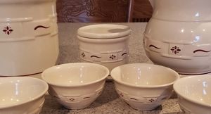Longaberger Other - Longaberger red woven pottery set. Longaberger Other - Longaberger red woven pottery set.